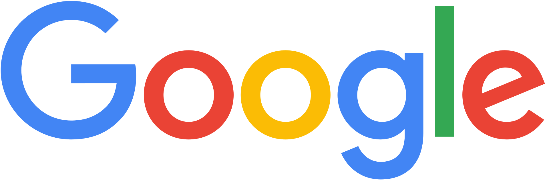 A green background with the google logo in red, yellow and blue.