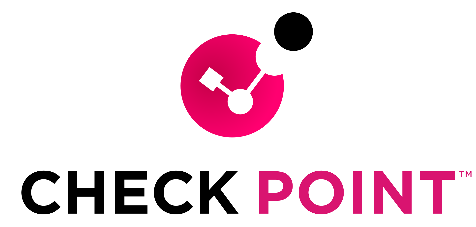 A pink and black logo for the beck point project.