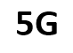 A black and white image of the word 5 g.