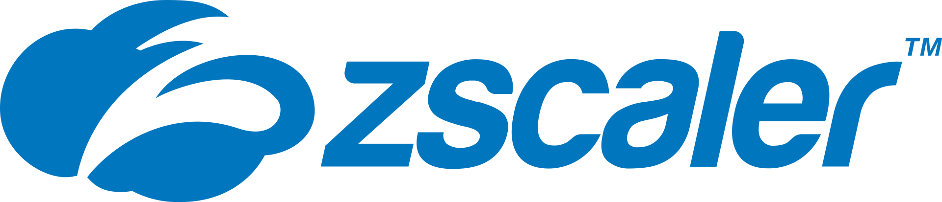 A green background with blue letters that say zsco.